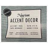Nourison Washable Accent Rug 26x45 Inch Floral Design