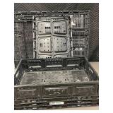 7 Plastic Storage Crates assorted sizes