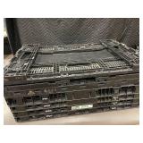 7 Plastic Storage Crates assorted sizes
