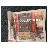 Fall Collection Decorative Welcome Doormat with Autumn Leaves 24x36 in