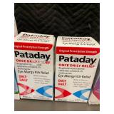 Lot of 5 Eye Relief Drops: Similasan, Pataday, Visine Assorted