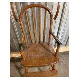 Vintage Wooden High Chair with Removable Tray