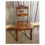 Wooden Side Chair with Spindle Legs