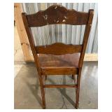 Wooden Side Chair with Spindle Legs
