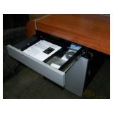 Middle Atlantic L7-Series Adjustable Height Frame Montana Walnut / Silver Accents ADA Lectern - Sit - Stand Desk Middle Atlantic L7-Series Adjustable Height Frame Montana Walnut / Silver Accents ADA Lectern - Sit - Stand Desk