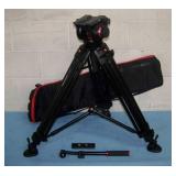 Manfrotto 504 Professional Video / Photography Fluid Head and 546 Aluminum Telescoping Tripod with Case Manfrotto 504 Professional Video / Photography Fluid Head and 546 Aluminum Telescoping Tripod with Case