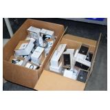 Two Boxes of Miscellaneous New Pro / Commercial Audio & Video Cable Wall Mount Plates Two Boxes of Miscellaneous New Pro / Commercial Audio & Video Cable Wall Mount Plates