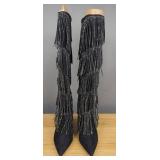 Black Bling High Heels by International Concepts Size 8.5 M $49.99 Retail - Brand New