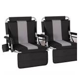 Lets Camp Folding Stadium Seat Black Bleacher Seats $89.99 Retail - Brand New
