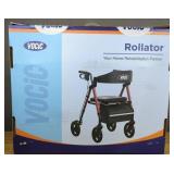 Rollator Walker Red Foldable Walker with Seat 8" Big Wheels 350lb Weight Limit $89.95 Retail - Brand New