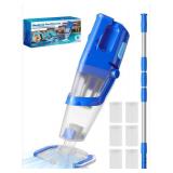 Cordless Handheld Pool Vacuum Cleaner with Telescopic Pole 26.5 GPM Powerful Suction $219.99 Retail - Brand New