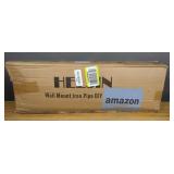 24" Industrial Pipe Shelving with Towel Bar Rustic Wood $49.99 Retail - Brand New