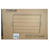 Acacia Wood Noodle Board Stove Cover with Handles for Electric or Gas Stove $69.99 Retail - Brand New