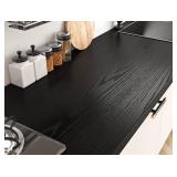 Peel and Stick Countertop Contact Paper 24" x 394" Waterproof Laminate Self Adhesive Black Wood $59.99 Retail - Brand New