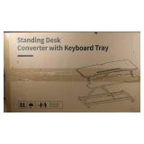 Standing Desk Converter 32" Height Adjustable Sit Stand Desk Riser Black $139.99 Retail - Brand New