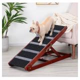 Wooden Adjustable Pet Ramp Non Slip Adjustable Height Brown - Brand New