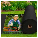 Heavy Duty Weed Barrier Landscaping Fabric 3ft x 180ft for Weed Control $51.99 Retail - Brand New