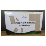 Clawsable Waterproof Outdoor Cat House 21" x 13" x 13" - Brand New
