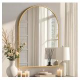 Arched Wall Mirror Brushed Gold 24" x 36" $69.99 Retail - Brand New