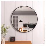 Large 36" Round Black Wall Mirror $166.99 Retail - Brand New