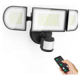 2pk 150W Motion Sensor Outdoor Lights LED 3 Adjustable Heads Flood Lights $169.99 Retail - Brand New