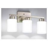 Brushed Nickel 3 Light Fixture Modern Vanity Light $49.99 Retail - Brand New