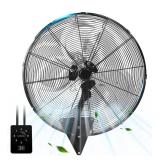 Heavy Duty 24" Wall Mounted Oscillating Fan 8500 CFM High Velocity with 3 Speeds $149.99 Retail - Brand New