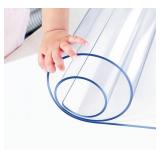 Clear Tabletop Protector Wipeable Heat Resistant 42" x 72" $49.99 Retail - Brand New