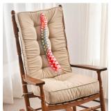 Memory Foam Jumbo Rocking Chair Cushion Water Resistant Non Slip 28" x18" $69.99 Retail - Brand New