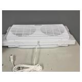 Twin Window Fan. Intertek Model BN-7WD 21.5" Wide x 12" tall and 6" Clip Fan with Cord
