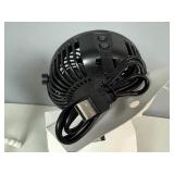 Pair of Rechargeable Mini USB Fans and with Flexible Tripod Legs to attach to Stroller, Wheelchair, Bunk Bed...