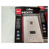 Seven RCA HDMI and F Connector Wall Plates