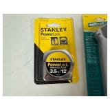 New in Package - Stanley Power Lock Tape Measure, Wolfcraft Utility Knife, Telescoping Magnetic Pickup Tool, Mini Maglite Pro Led Flashlight