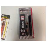 New in Package - Stanley Power Lock Tape Measure, Wolfcraft Utility Knife, Telescoping Magnetic Pickup Tool, Mini Maglite Pro Led Flashlight