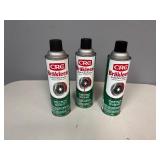 Three 14oz Can CRC Brakleen Brake Parts Cleaner