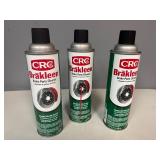 Three 14oz Can CRC Brakleen Brake Parts Cleaner