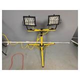 Dual-Head Work Flood Light (LED) 1000W Telescoping Stand