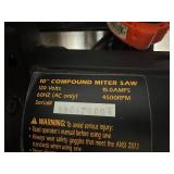 Pro-Tech 10" Compound Mitre Saw. Includes: Extension Arms, Stop Fence Plate and Clamp Assembly, Instruction Book