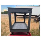 Gray Uline Cart. 44" (to handle) x 25" x 32" tall