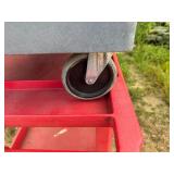 Gray Uline Cart. 44" (to handle) x 25" x 32" tall