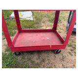Red Uline Cart (45" to handle x 25 3/4" x 33" Tall)
