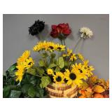 Fall Flowers and Baskets