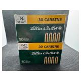 Lellier & Bellot FMJ 30 Carbine (2 Boxes - 50 Cartridges each)