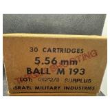 Israel Mility Industries 5.56 MM Cartridges. 2 Boxes. 50 per Box.