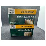 Lellier & Bellot FMJ 30 Carbine (2 Boxes - 50 Cartridges each)