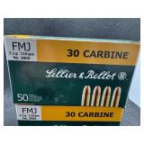Lellier & Bellot FMJ 30 Carbine (2 Boxes - 50 Cartridges each)