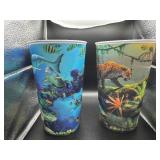 Four Cool 3D 32 oz Wildlife Plastic Cups