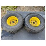 Two Mower Rims and Tires. 15 x 6.00 x 6