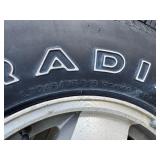 Set of Four Michelin Radial Tires LT 245/75 R16. 6 bolt Chevy Rim