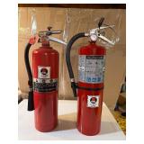 Two Charged Fire Extinguishers